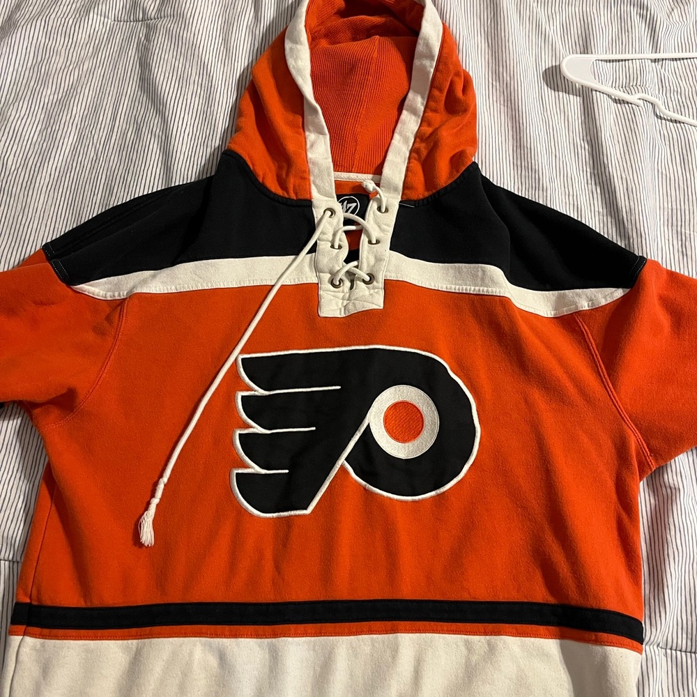47 Brand Orange and Black Hoodie